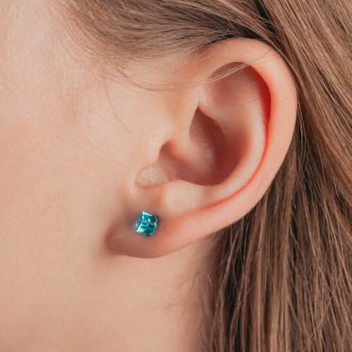 Пусеты Fiore Luna  Aquamarine, SWE2127/1 A G фото 4